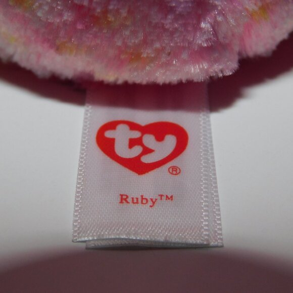 2014 TY Beanie Boos 6" Plush Pink Monkey Sparkle eyes RUBY New w Tag Stuffed - Picture 6 of 7